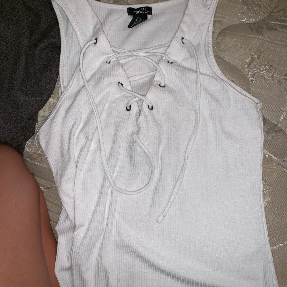 white tie crop top